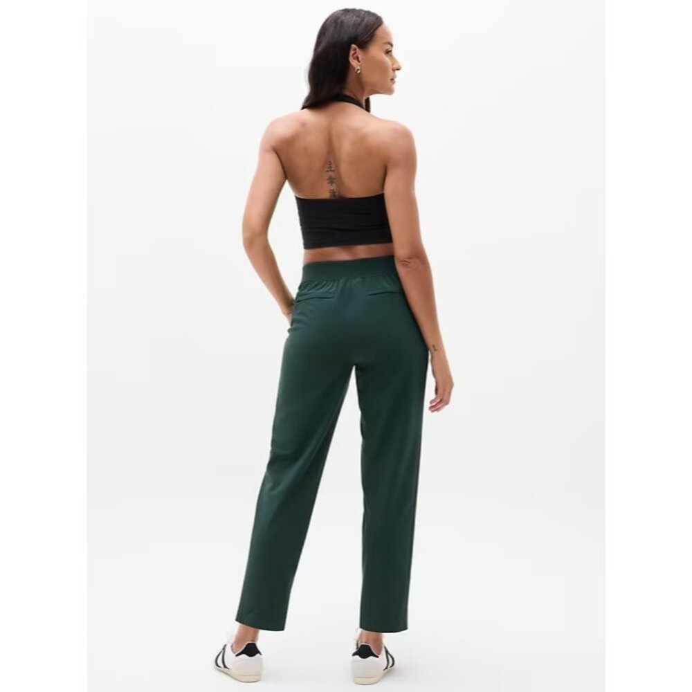 New Athleta 6 Brooklyn Mid Rise Ankle Pant Pine Green Size 6 Regular - Picture 5 of 6